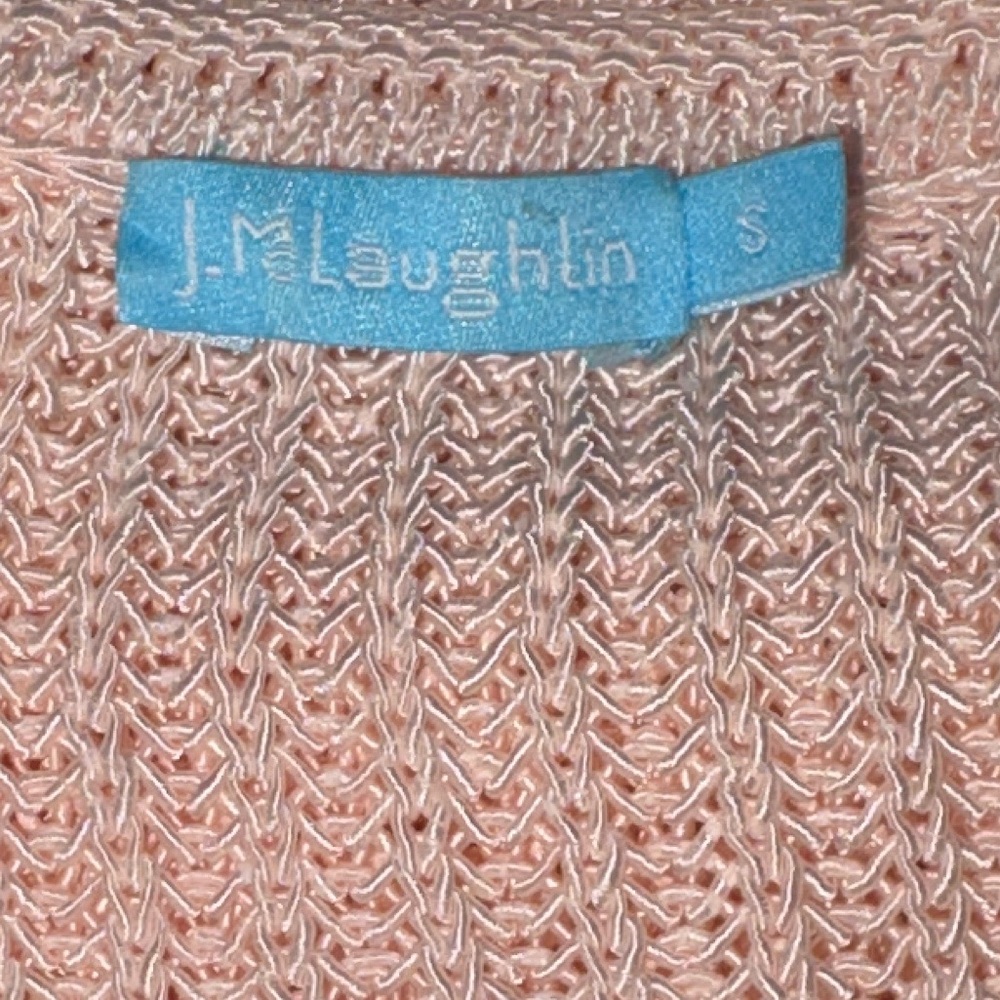 J. McLaughlin Donovan Light Pink Knit Pullover V-Neck Sweater - S - Picture 10 of 12